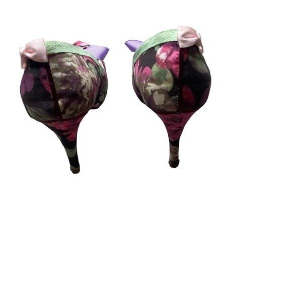 Ms. MaryMac Hand Crafted High Heel Shoes Jackson Pollock Pattern - Picture 3 of 7